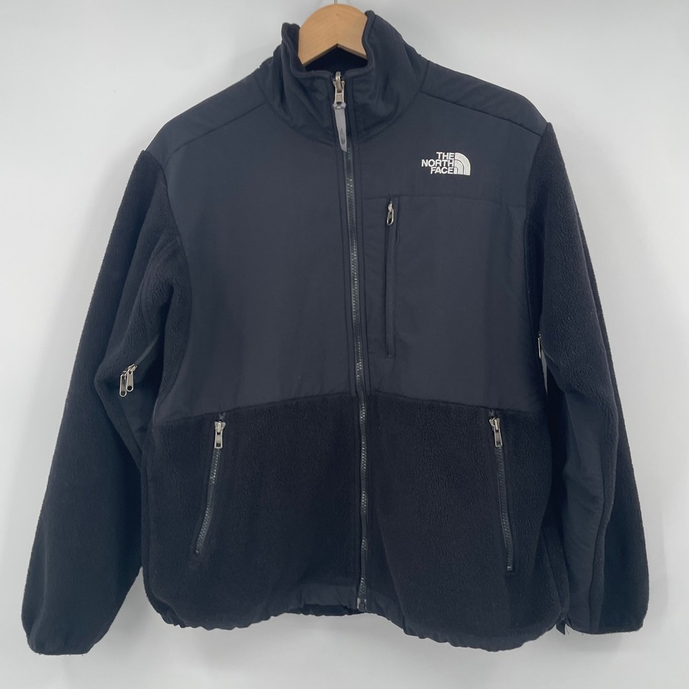 The North Face Denali Black Full Zip Fleece Jacket Women L Recycled Polyester